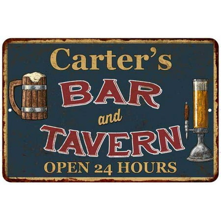 Tavern On The Green Patio Carter's Green Bar & Tavern Personalized Rustic Sign 8 x 12 High Gloss Metal 208120047444 ()