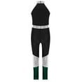 thumbnail image 4 of Freebily Kids Girls Shiny Metallic Gymnastic Unitard Sleeveless Bodysuit for Training and Performance Green 6, 4 of 6