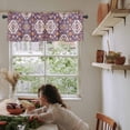 thumbnail image 5 of Purple Boho Valances for Windows Farmhouse Kitchen Curtains Valances Rod Pocket Valance Curtains for Kitchen Windows Country Retro Tribal Southwest Pattern Window Valances for Bathroom 42"x12", 5 of 6