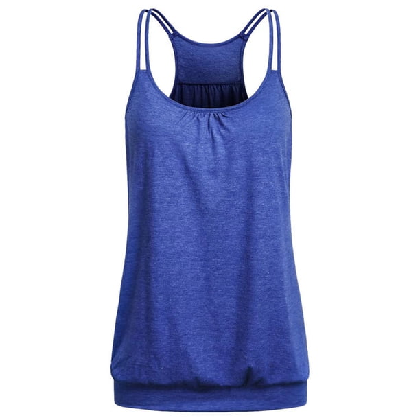 Camisolas de cuello redondo sin mangas para mujer, sexy, sólidas, con cuello hueco, blusa plisada Pompotops lopia987823