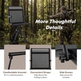 thumbnail image 4 of Biotree 360 Degree Swivel Hunting Chair with 4 Adjustable Height Legs Foldable Outdoor Camp Chair with Mesh Backrest, Black, 4 of 11