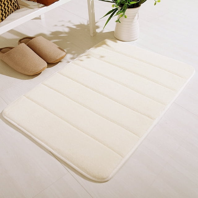 Alfombra de baño RBCKVXZ de 81 x 50 cm - Alfombra de baño de espuma viscoelástica con diseño de fibra, suave, absorbente y antideslizante, lavable a máquina, ideal como regalo de decoración para la