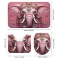 thumbnail image 3 of 4Pcs Shower Curtain Set with Rugs Cute Boho Elephant Rug Toilet Lid Cover And Non-Slip U Shape Mat Abstract Art Cute Funny 12 Hooks for Bathroom Decor 72inch X 72inch, 3 of 8