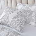 thumbnail image 5 of DriftAway 3 Piece Samantha Reversible Quilt Set Bedspreads Coverlets Floral Medallion Pattern Cover Prewashed Light Greige and White King, 5 of 6