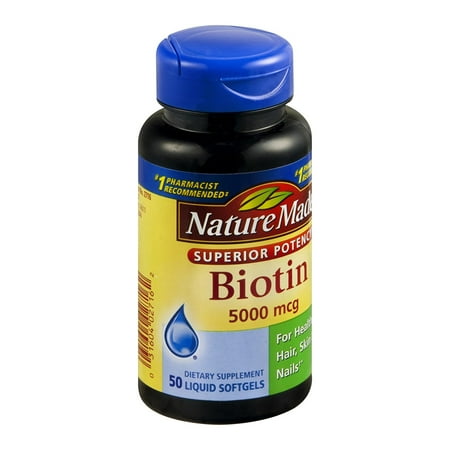 Nature Made Biotin liquide Gélules - 5000 CT 50 MCG