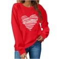 thumbnail image 6 of Elvqul Womens Sweatshirts Shirts Crew Neck Graphic Valentines Long Sleeve Holiday Sweatshirts for Women Fashion, 6 of 6