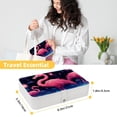 thumbnail image 5 of Flamingo PU Leather Jewelry Boxes Necklace Holder Display Case with Removable Compartment Portable, 5 of 6