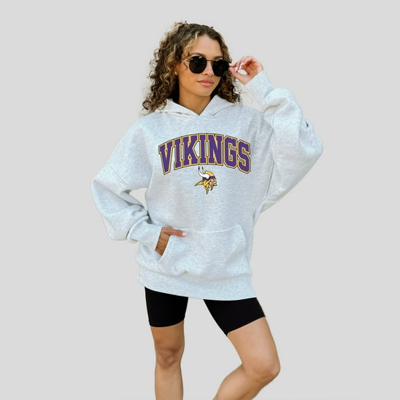 Women's Gameday Couture  Ash Minnesota Vikings Fan Edition Premium Weight Hoodie