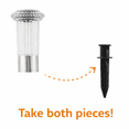 thumbnail image 2 of Mainstays Solar Powered Stainless Steel Mini Diamond Bollard Path Light, 2 of 9