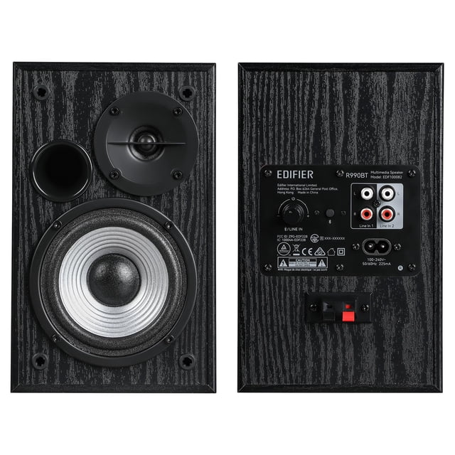 Edifier R990BT Altavoces Bluetooth para computadora - Altavoz de estantería activo 2.0 - Monitor de estudio con alimentación para PC, teléfono inteligente, tableta - Caja de MDF - 24 W RMS (par)