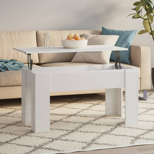 Vidaxl coffee table cheap high gloss white