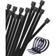 thumbnail image 2 of Bridas con cremallera para cables, alta resistencia a la tracción de alambre de plástico de alta calidad de 4,7 pulgadas, bridas con cremallera de nailon negro autoblocantes para interiores, 2 of 4