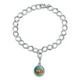 thumbnail image 2 of Clown Fish in Ocean Reef Coral Anemone Silver Plated Bracelet with Antiqued Charm, 2 of 3