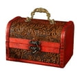 thumbnail image 4 of Wood Treasure Chest Keepsake Box Jewelry Box Organizer for Kids Prizes Classroom A, 4 of 9