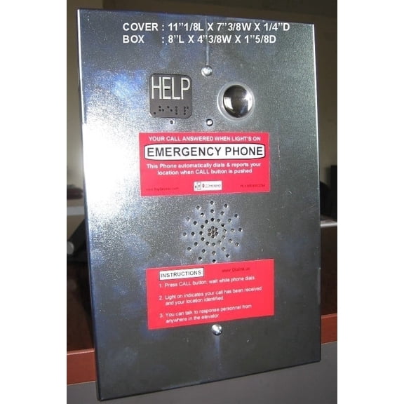 Dialink Emergency ADA Security Phone Flush Metal 1-Pack