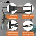 thumbnail image 6 of Towel Rack for Bathroom with Towel Bar, 24in Bathroom Towel Holder for Bathroom Wall Mounted, Dinosam Foldable Bathroom Towel Rack with 1 Shelf Black Towel Bar, 6 of 9