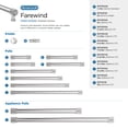 thumbnail image 6 of Amerock Farewind 8-13/16 inch (224mm) Center-to-Center Polished Chrome Cabinet Pull, 6 of 6