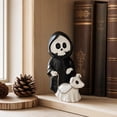 thumbnail image 4 of Halloween Decoration Skeleton Walking Dog Figurine 6Inch Resin Gothic Satanic Ornament Gift Mantel Shelf Coffee Table, 4 of 7