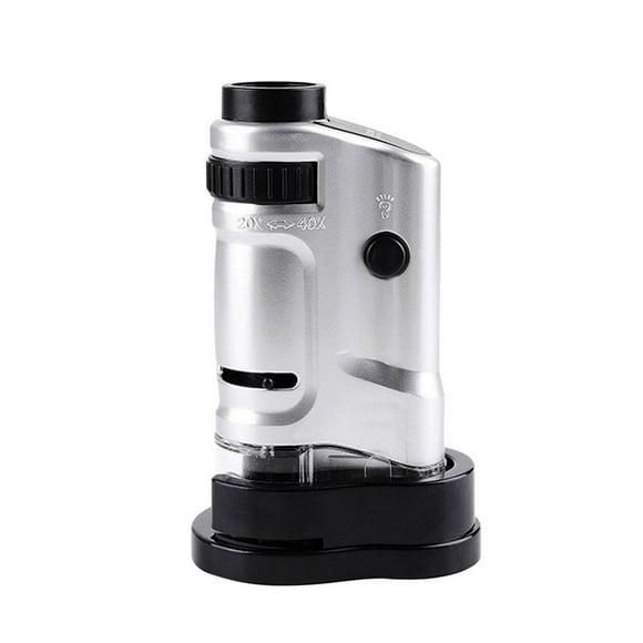 Portable Pocket Mini Microscope 20-40X Digital Scope Magnifier With LED Light