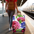 thumbnail image 3 of Stretch Luggage Cover XL(29-32in)– Elastic Travel Suitcase Protector with Handle Openings & Bottom Closure, Washable Polyester Spandex Suitcases Cover, Floral Flowers Print, 3 of 5