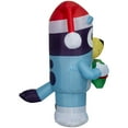 Airblown Inflatables Bluey Holiday Blow Up Xmas Decorations for Home with Santa Hat and Present