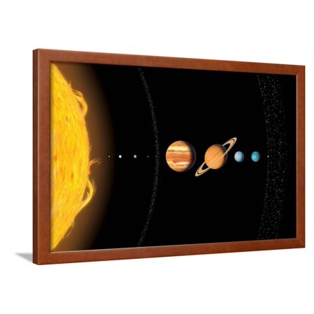 Solar System Planets Artwork Framed Print Wall Art By Gary Gastrolab