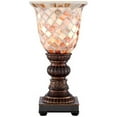 thumbnail image 3 of Regency Hill Traditional Uplight Accent Table Lamp 12" High Bronze Brown Mosaic Ivory Glass Shade for Bedroom Bedside Nightstand House Home Office, 3 of 7