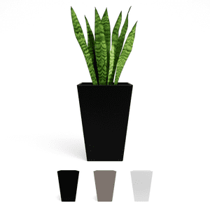 Bloem Finley 20" Tapered Square Planter, Black