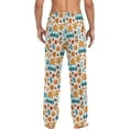 thumbnail image 2 of Top-kevin Cute Floral Yellow Flowers Blue Pajama Pants For Men with Pockets Soft Men Nightwear for Spring Xmas Gifts, 2 of 13