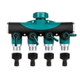 thumbnail image 1 of Conector de manguera de jardín, distribuidor de 4 vías, caudal de agua ajustable y bloqueable, 1 of 5
