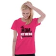 thumbnail image 4 of My Mom My Hero Together We Will Win Womens Slim Fit Graphic Tee Brisco Brands X, 4 of 5