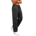thumbnail image 5 of Aimik Men's Cargo Pants Utility Flap Pockets Drawstring Elastic Waist Trousers Lightweight Outdoor Workwear Bottoms for Hiking, 5 of 6