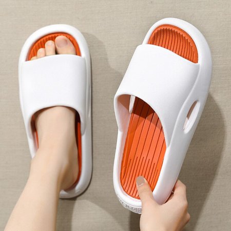 

Summer Man Slippers Flip Flops 2022 New Solid Sandals Men Fashion Outside Thick Non-slip Sole Bathroom Casual Beach Home Slipper