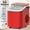Red, variant on Ice Maker With A Handle On The Countertop. It Can Make 9 Bullet-shaped Ice Cubes In 6 Minutes, With A 24-hour Ice-making Capacity Of 26 Pounds. It Is Equipped With An Automatic Cleaning Function