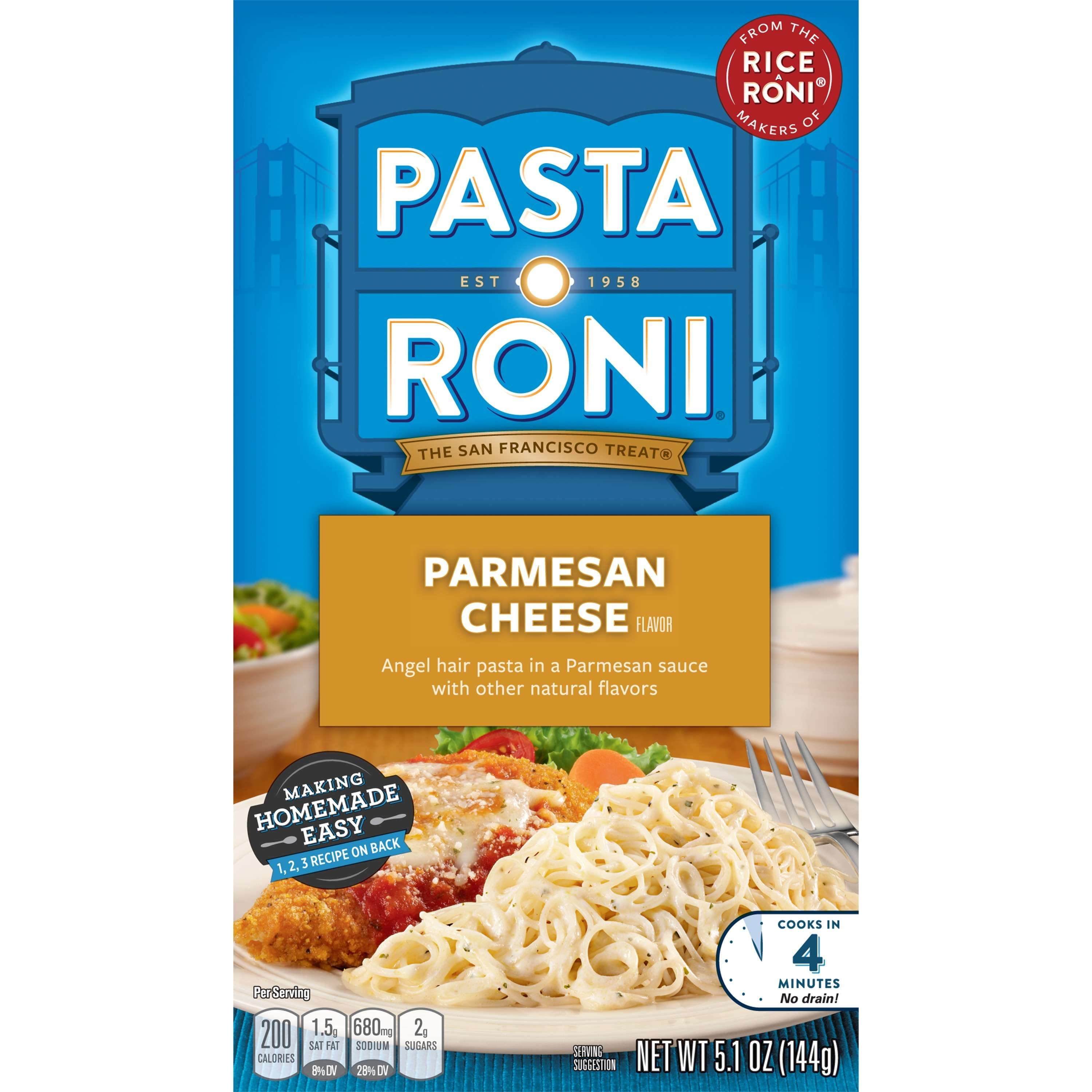 Pasta-A-Roni Parmesan Cheese Angel Hair Pasta, 5.1 oz Box - Walmart.com