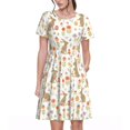 thumbnail image 1 of Disketp Happy Easter para Vestido de Manga Corta para Mujeres, Vestidos de Verano para Mujeres, Casual y Holgado para la Playa, 1 of 6