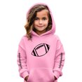 thumbnail image 2 of Toddler Sweatshirt Kids Football Print Hoodie Pullover Sweatshirt Casual Warm Girls Hoodie Pink 9 Years-10 Years, 2 of 4