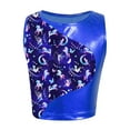thumbnail image 5 of iEFiEL Kids Girls 2-Piece Activewear Modern Dance Sports Outfit Racer Back Vest Tops with Shorts Gym Suit Blue 10, 5 of 7