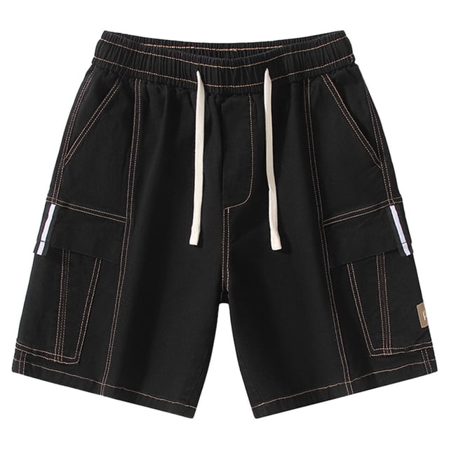 Cathalem Men's Jean Shorts Distressed Ripped Denim Shorts Summer Casual Classic Straight Short Jeans,Black XXL