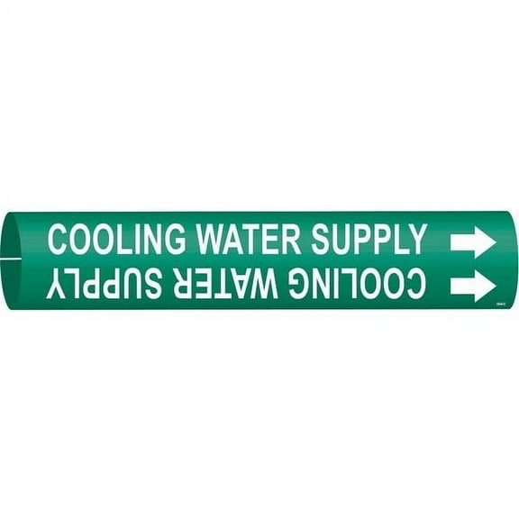 Brady Pipe Marker,Cooling Water Supply 4044-D