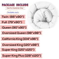 thumbnail image 5 of 100% Cotton All Season 1pc Box Stitched Comforter, Duvet Insert Cover, Pattern Solid White Color Full (79"x90") Size Machine Washable Lightweight, 5 of 5