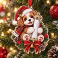 thumbnail image 3 of Christmas Cute Animal Cash Gift Ornament, Money Holder Hanging Christmas Decorations, 2d Flat Christmas Money Holders for Cash for Tree, Holiday (Dog), 3 of 7
