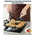 thumbnail image 4 of Cooks Standard Classic 11 x 11-Inch Nonstick Square Griddle Pan, Hard Anodized Cookware Griddle Pan, Heat-resistant Handle, Not Induction, Black, 4 of 8