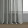 thumbnail image 6 of Paris Grey Solid Faux Linen Sheer Curtain (1 Panel), Paris Grey, 50W X 84L, 6 of 8