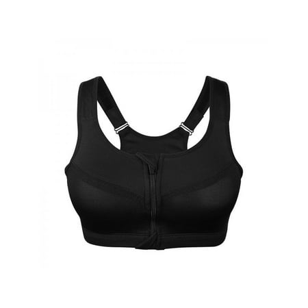 

Women Sport Bra Padded Seamless Front Zip Yoga Gym Fitness Workout Running Vest