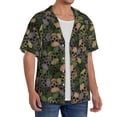 thumbnail image 4 of Haiem Camouflage Skulls Men's Casual Shirts Short Sleeve Button Down Shirts Fashion Textured Summer Beach Shirt-XX-Large, 4 of 7