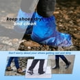 thumbnail image 5 of 10 Pairs Disposable Boot Covers,Blue Plastic Waterproof Shoe Covers,Elastic Band Shoe Protectors,Non-Slip Outdoor Rain Shoe Covers,for Women and Men By Scheam, 5 of 7