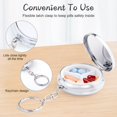 thumbnail image 3 of 6 Pack Metal Pill Case Round Medicine Holder Container Keychain Mini Drug Tablet Organizer Box with 3 Compartments for Pocket Purse Travel Outdoor Daily, 3 of 6