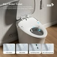 thumbnail image 3 of R&T C2 Smart Toilet with Tank, Auto Open & Flush, Foot Sensor & Remote Control, Heated Seat, Warm Water & Air Dryer, NightLight, Modern One Piece Toilets for Bathroom, 3 of 12