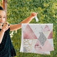 thumbnail image 2 of Pink Marble Triangles Hand Towels 2 PCS, Modern Polygon Abstract Kitchen Towel Ultra Soft and Highly Absorbent,Decorative Fingertip Face Towel for Bathroom Hotel, 28.3"x 14.4", 2 of 4